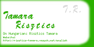 tamara risztics business card